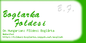 boglarka foldesi business card